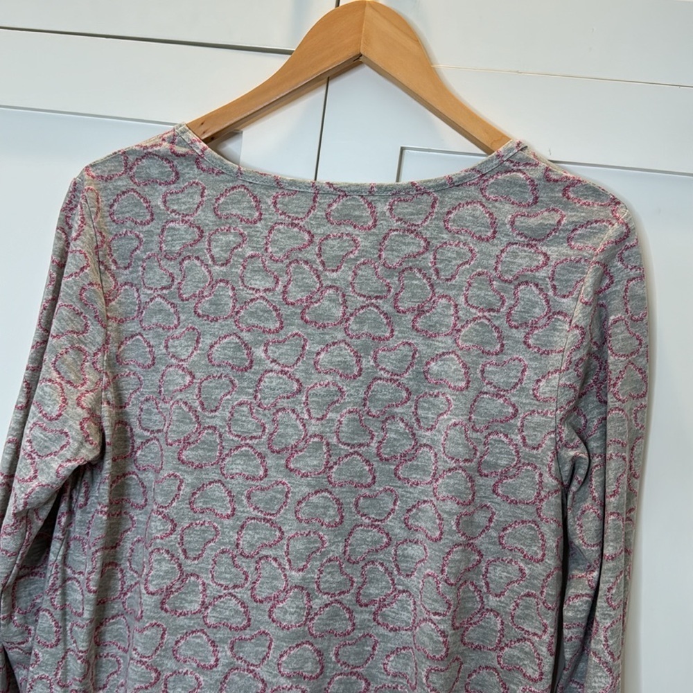 Laura Scott Women’s Night tshirt night gown long sleeve hearts medium - Picture 9 of 10